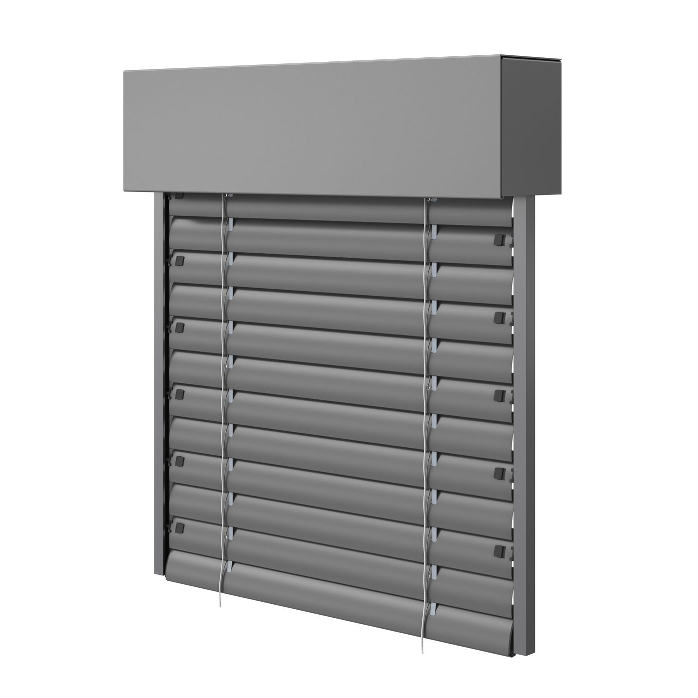 Raffstore C65 mit geschlossenen Lamellen, technische Darstellung