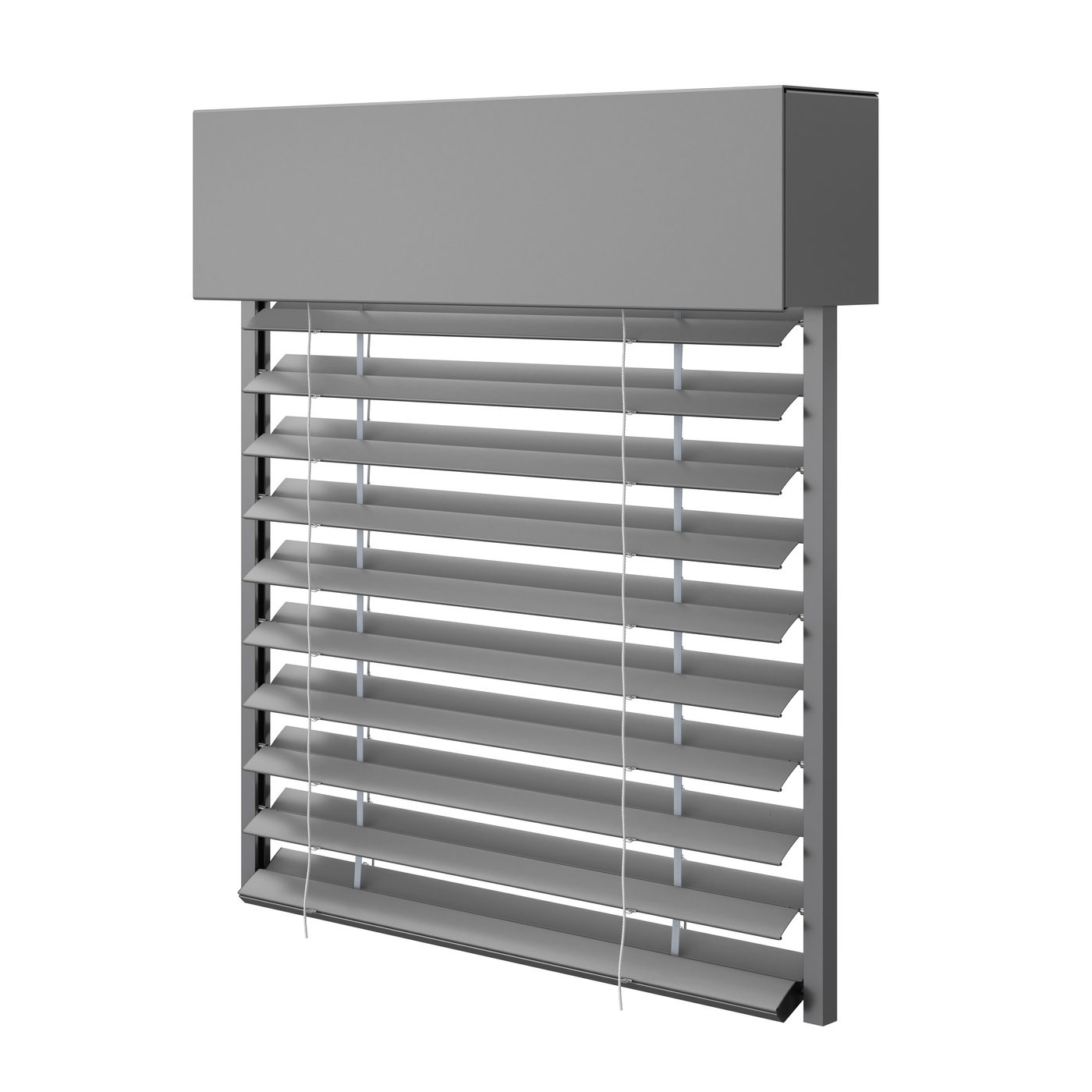 Raffstore Z70 mit geöffneten Lamellen, technische Darstellung